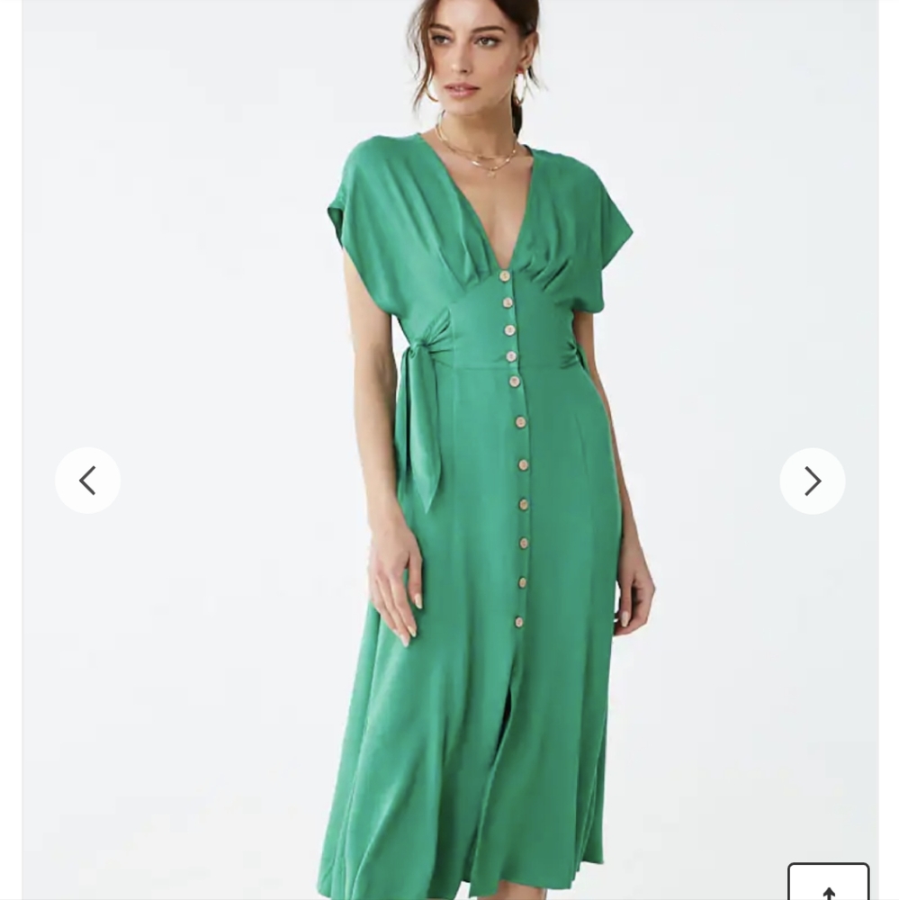 Forever 21 Green Maxi/Midi Dress
